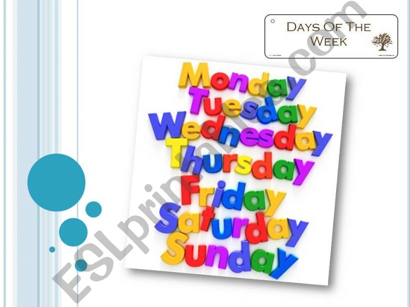 Days of the week (presentation) 1