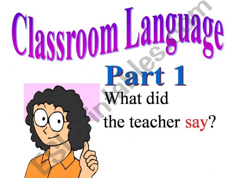 classroom language powerpoint