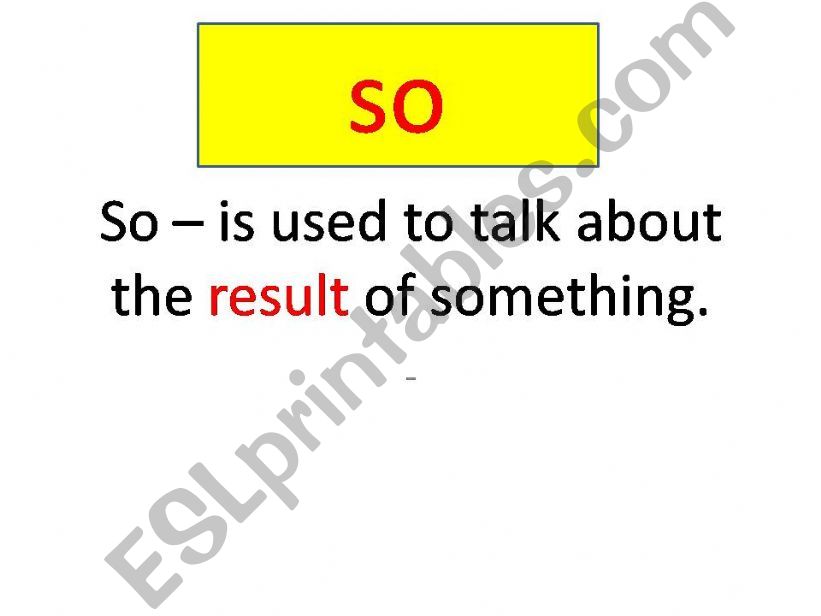 so, so that, to+ infinitives  powerpoint