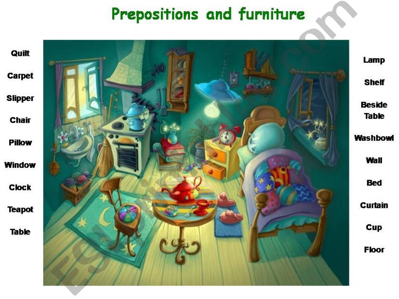 Prepositions and funiture powerpoint