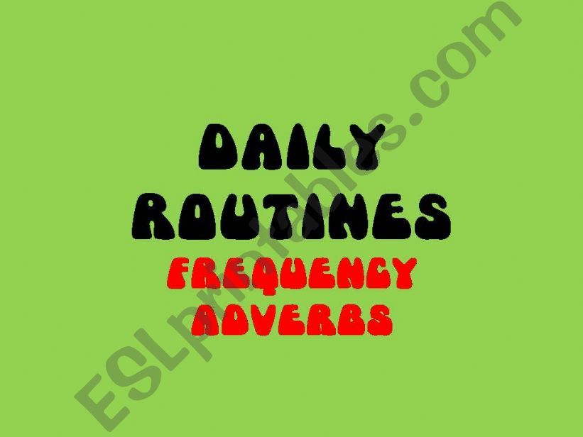 present tense daily routines powerpoint