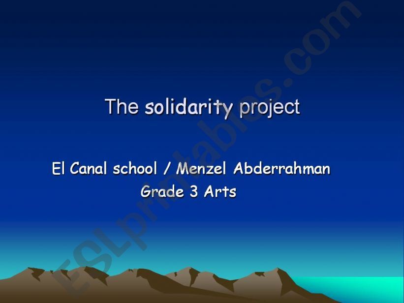 The solidarity project  powerpoint