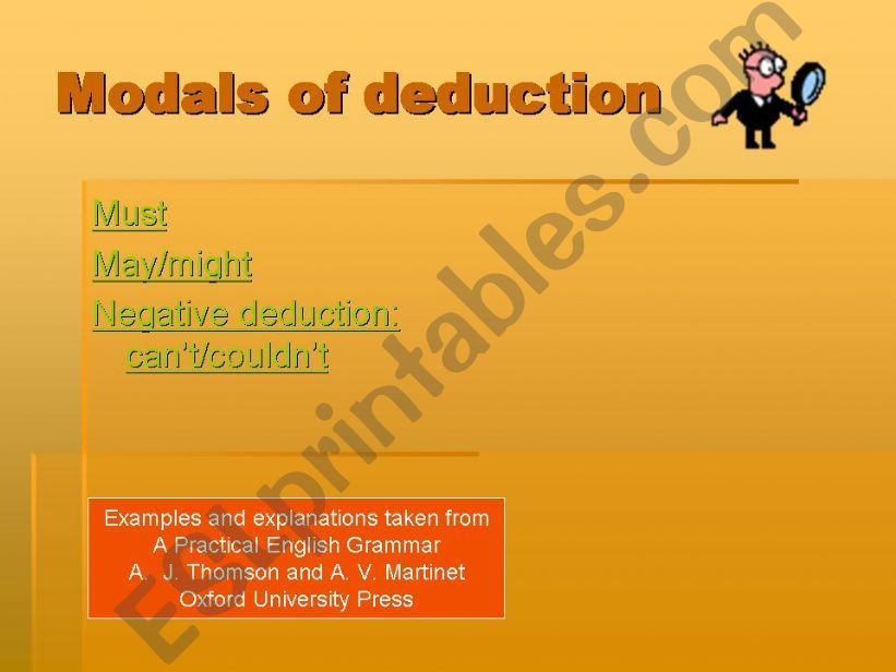 Modal of Deduction powerpoint