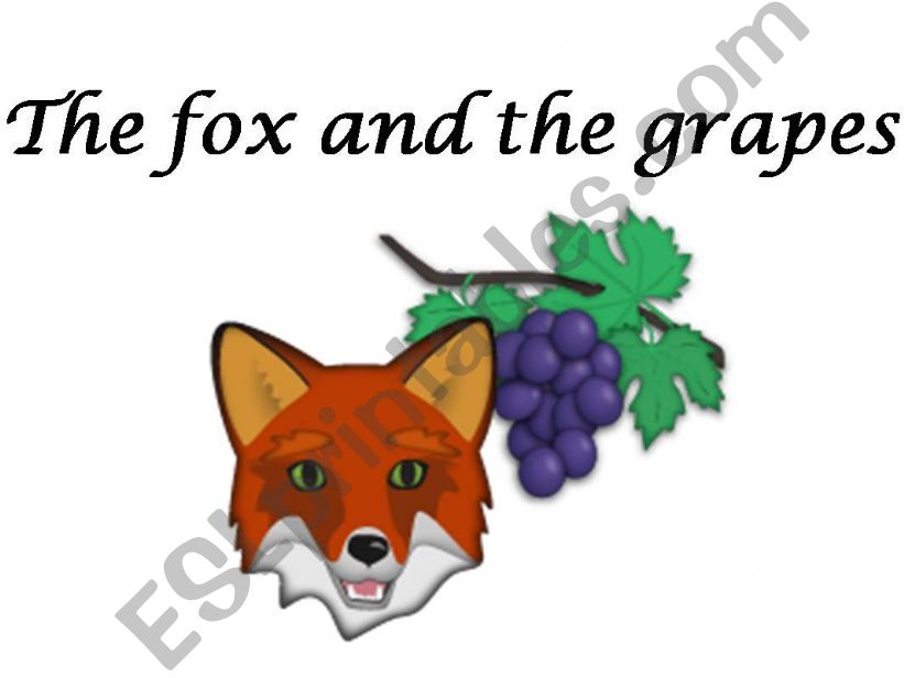 The fox and the grapes powerpoint