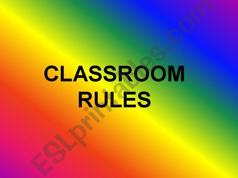 classroom rules powerpoint
