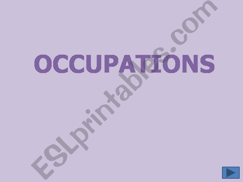 Occupations Game powerpoint