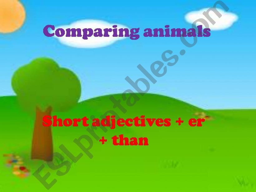 Comparatives for kids powerpoint