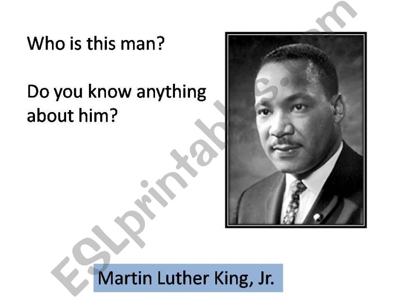Martin Luther King, Jr. Quiz powerpoint