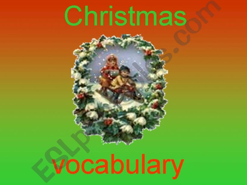 Christmas vocabulary powerpoint