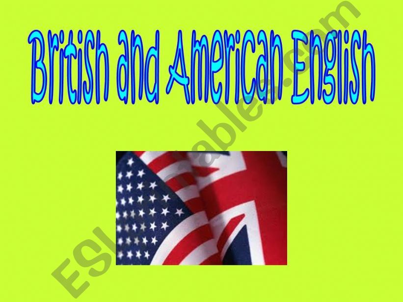 American and British English powerpoint