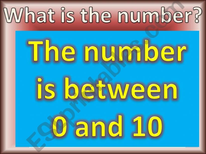 Guessing Numbers powerpoint
