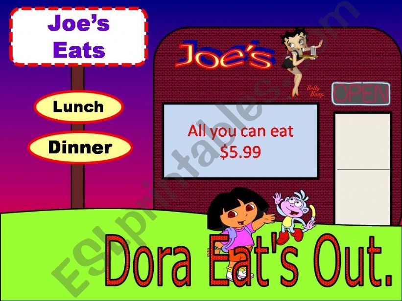 Exploring English with Dora: Pt. 7. At the Restaurant