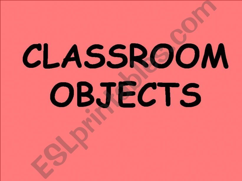 classroom objects powerpoint