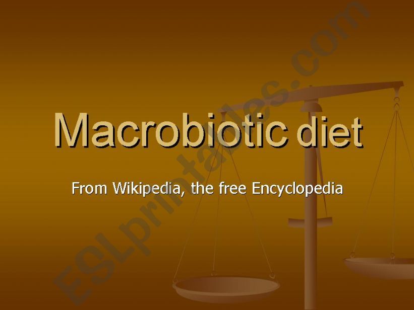 Macrobiotic diet powerpoint