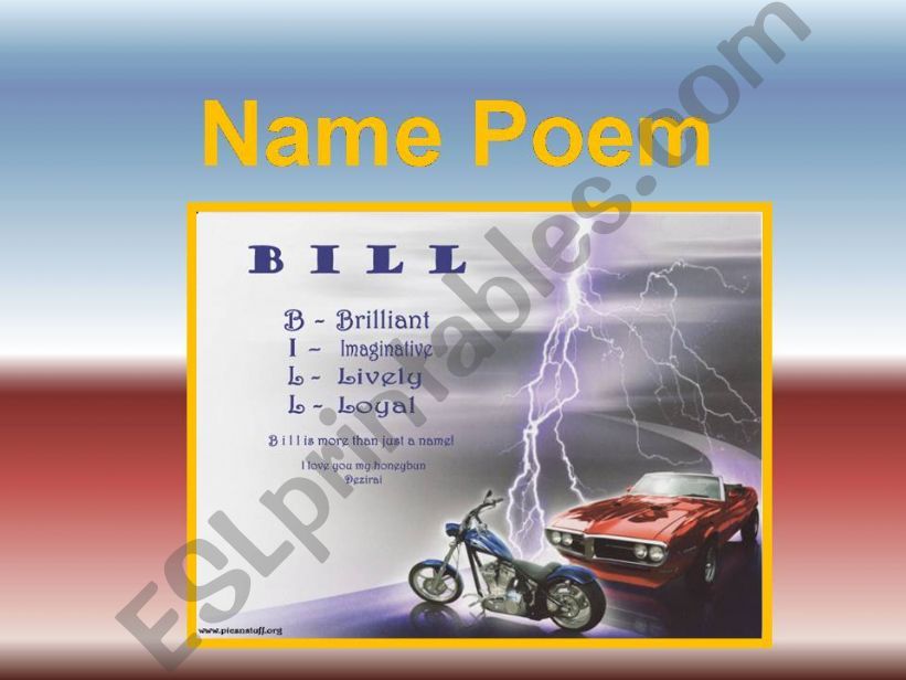 How to write a name poem powerpoint
