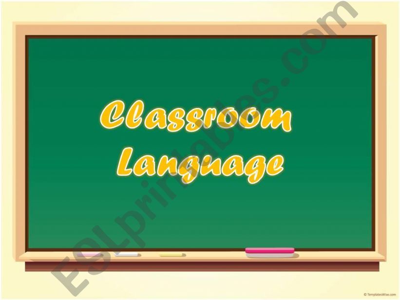 Classroom Language 1 powerpoint