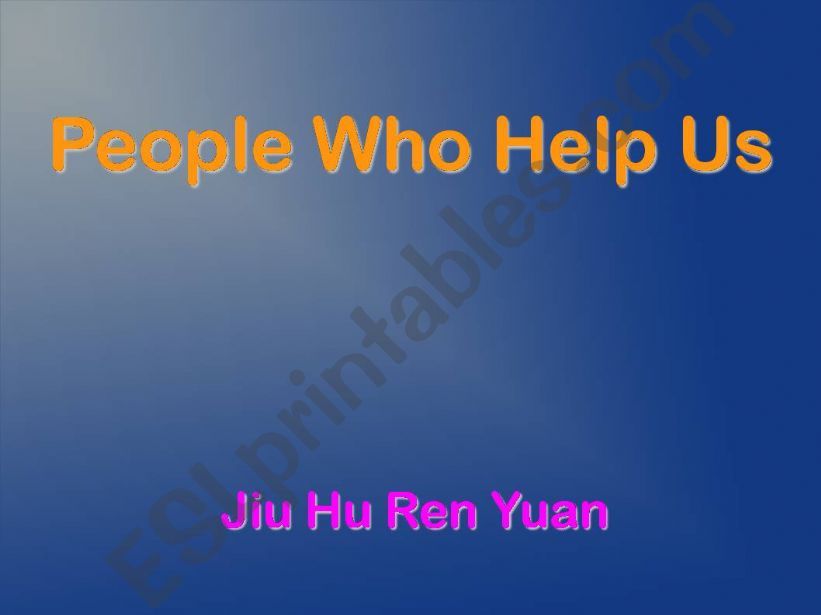 People who help us_with Pinyin
