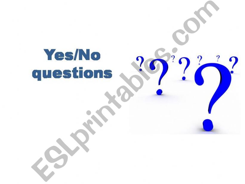 Yes/No questions powerpoint