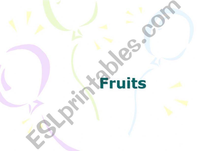 Fruits Pp Presentation powerpoint