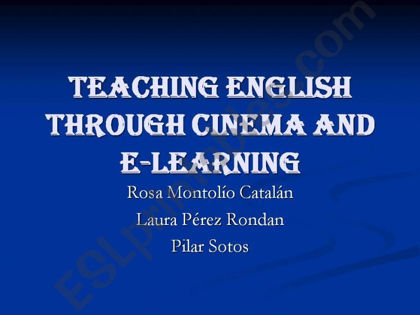 teaching english through cinema and e-learning