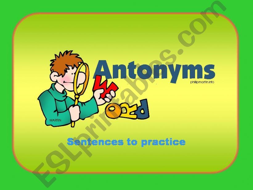 Antonyms Part 2 powerpoint