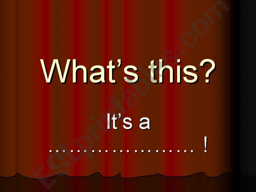 Whats this? Guessing game powerpoint