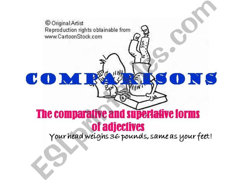 comparative and superlative form of adjectives