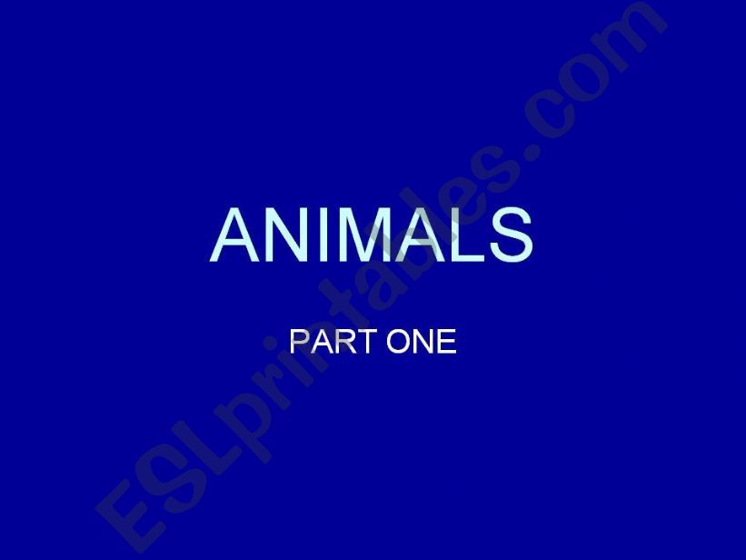 Animals Powerpoint powerpoint