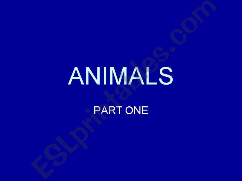 Animals Powerpoint powerpoint