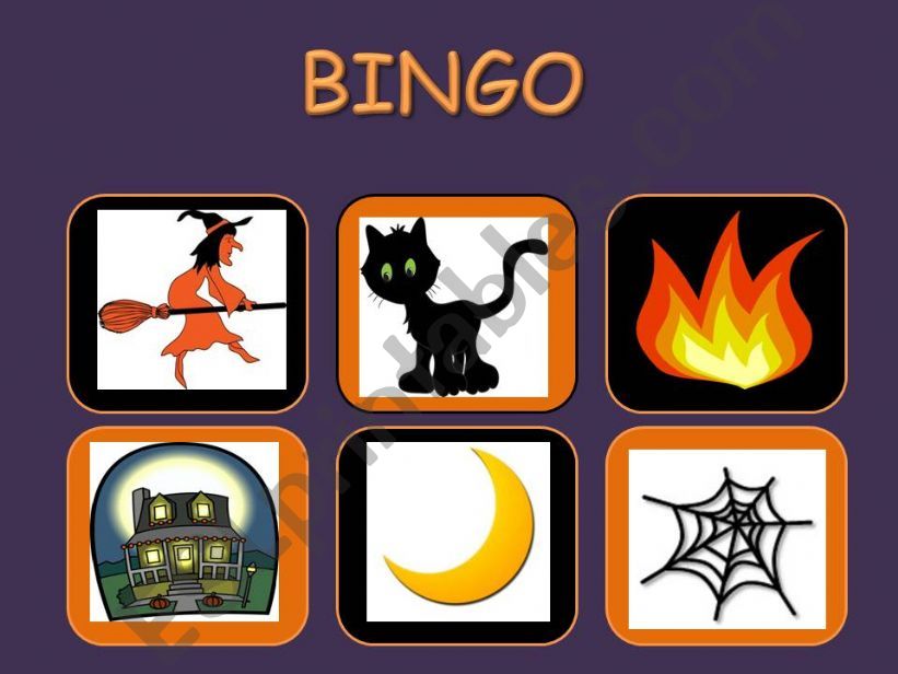 Halloween Bingo Part  2/2 powerpoint