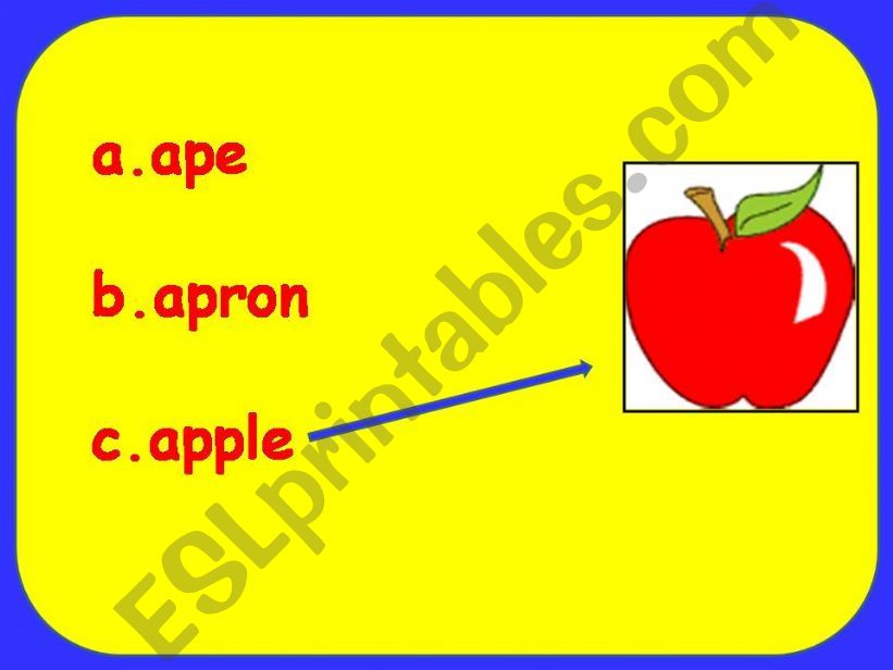 Match the word to the picture powerpoint