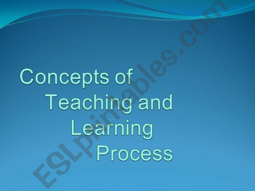 The Learning Process powerpoint
