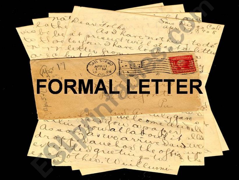 Formal letter powerpoint