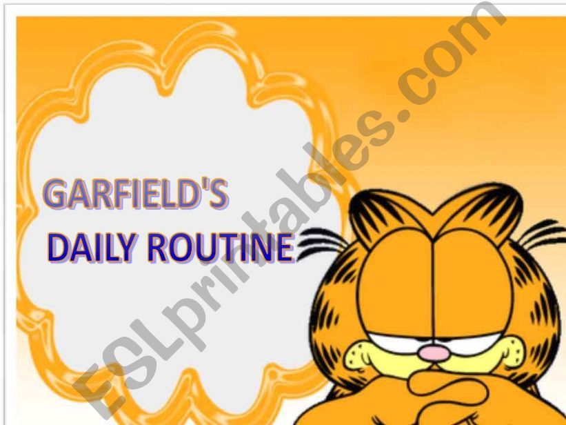 Garfields daily routine powerpoint