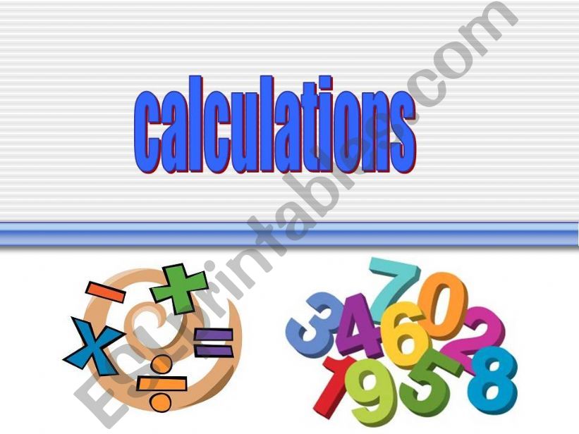 Calculations powerpoint