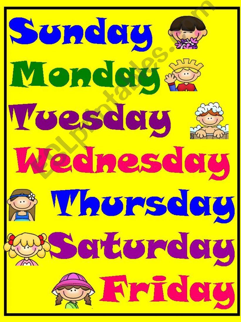 days of the week  powerpoint