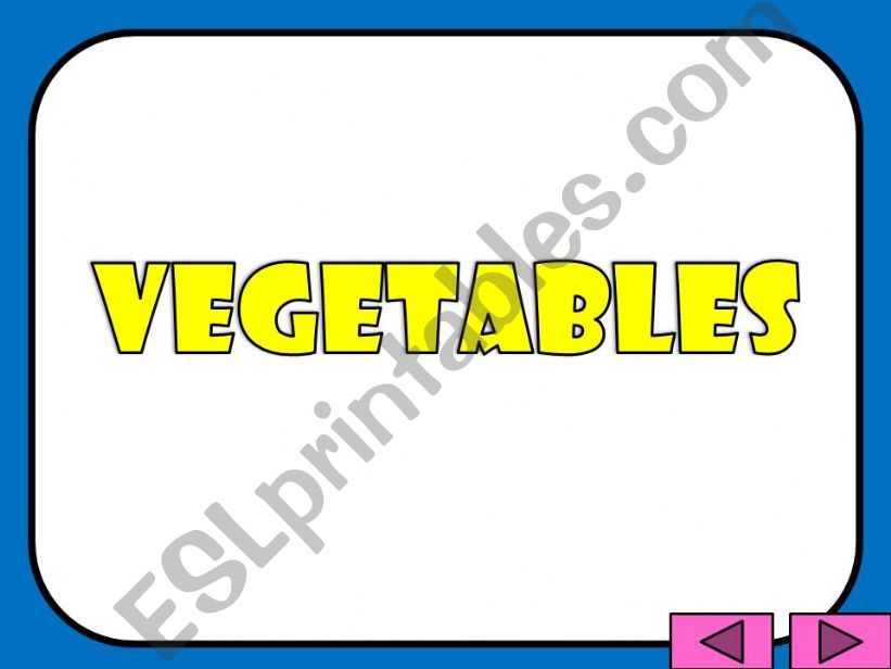 FRUITS AND VEGETABLES powerpoint