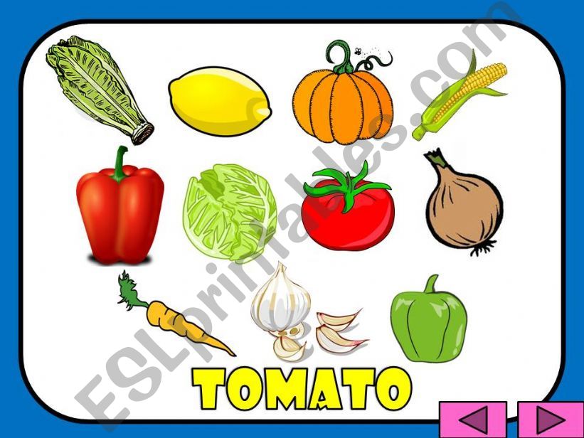 FRUITS AND VEGETABLES powerpoint