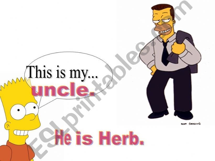 Bart´s   family	 powerpoint