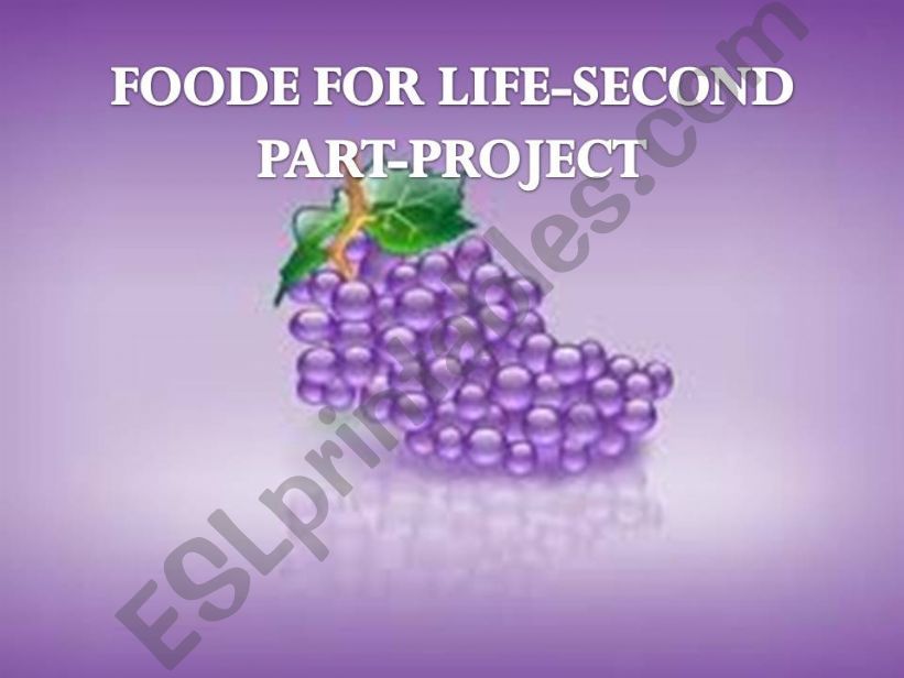 FOOD FOR LIFE SECOND PART-PROJECT
