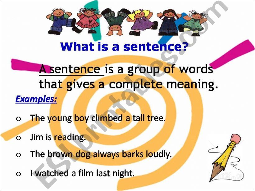 what is a sentence and parts of speech