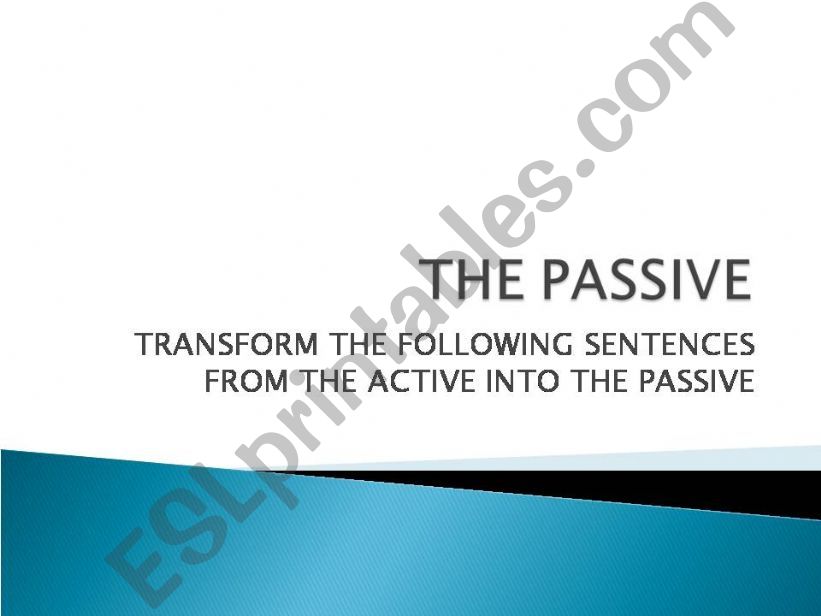 The Passive I powerpoint
