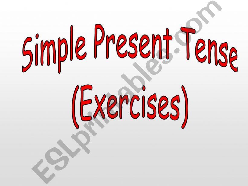 present tense powerpoint