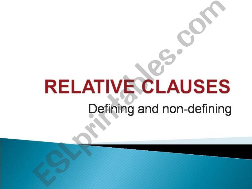 Relative Clauses powerpoint