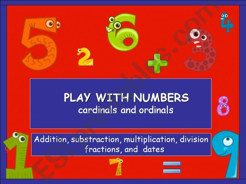 Play with numbers powerpoint