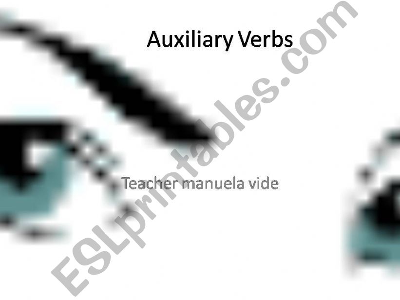 Auxiliary Verbs powerpoint