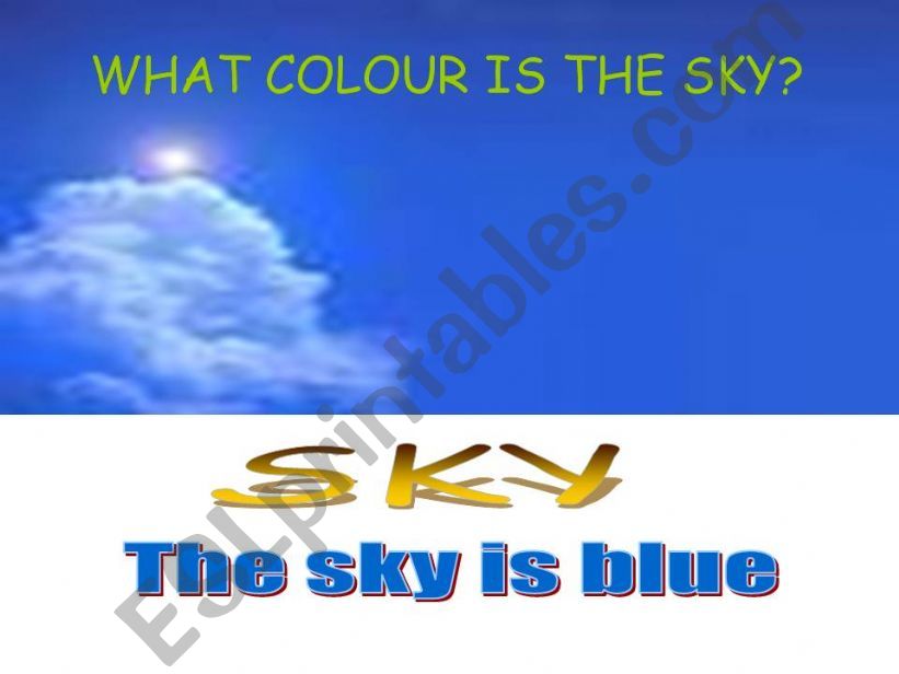 WHAT COLOUR IS THE .......? powerpoint