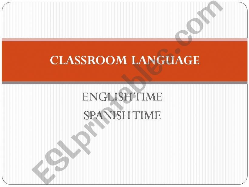 English Time - Spanish Time powerpoint