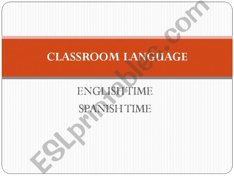 English Time - Spanish Time powerpoint