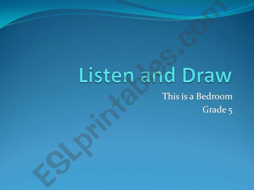 Rooms of a House - Listen and Draw Activity
